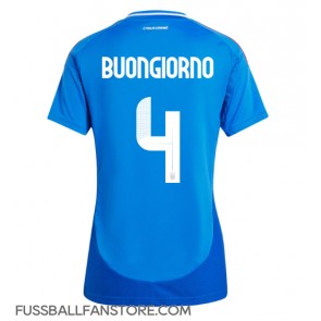 Italien Alessandro Buongiorno #4 Replik Heimtrikot Damen EM 2024 Kurzarm